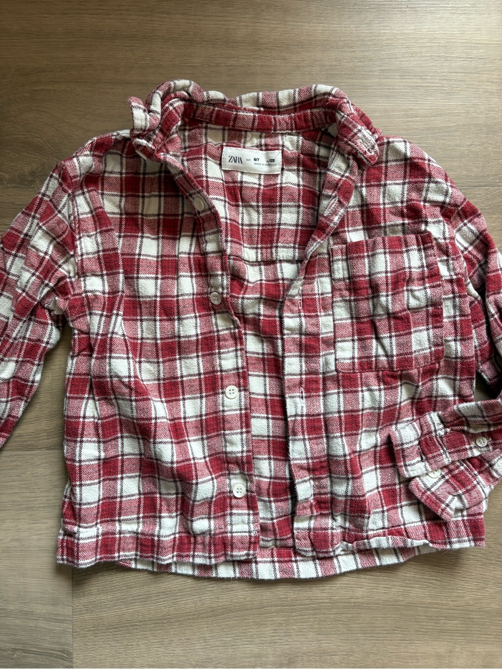Zara Kids Plaid Button-Up Shirt